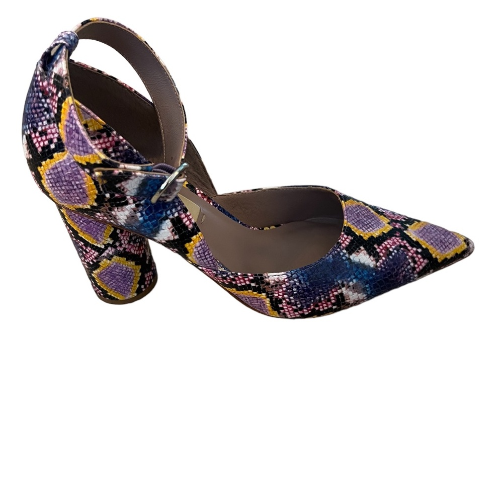 Deltan Jami Multi-Color Snake Print Ankle Strap B… - image 1